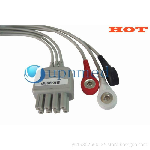 BR-903P Nihon Kohden 3-lead leadwires ECG Cable